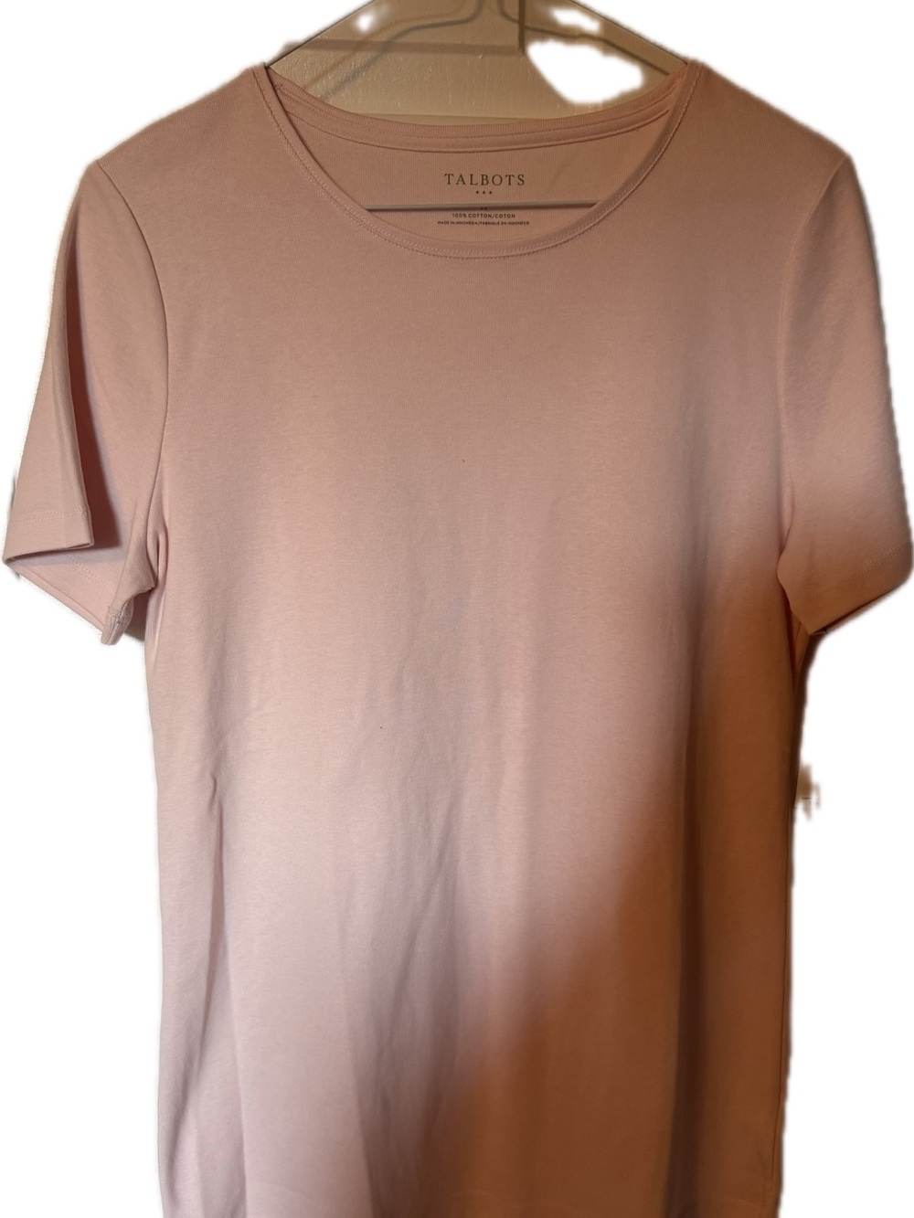 Talbots Soft Blush Pink Short Sleeve Crewneck Tee